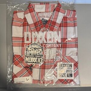 DIXXON Red and White Plaid Men's Shirt